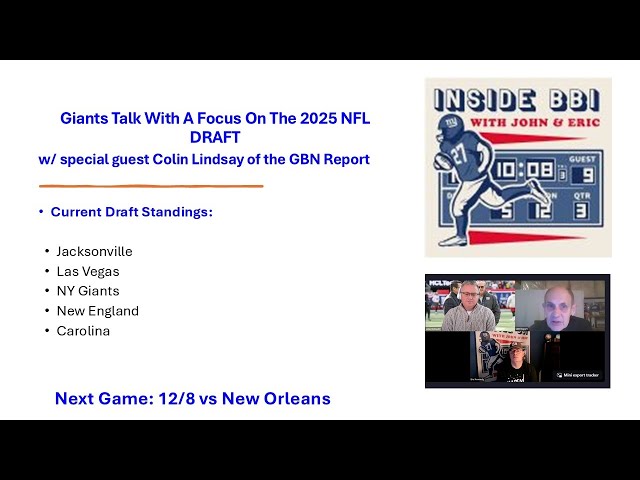 Video thumbnail for Giants Review And 2025 Draft Preview w/Special Guest Colin Lindsay of GBN Report! #nfl #football