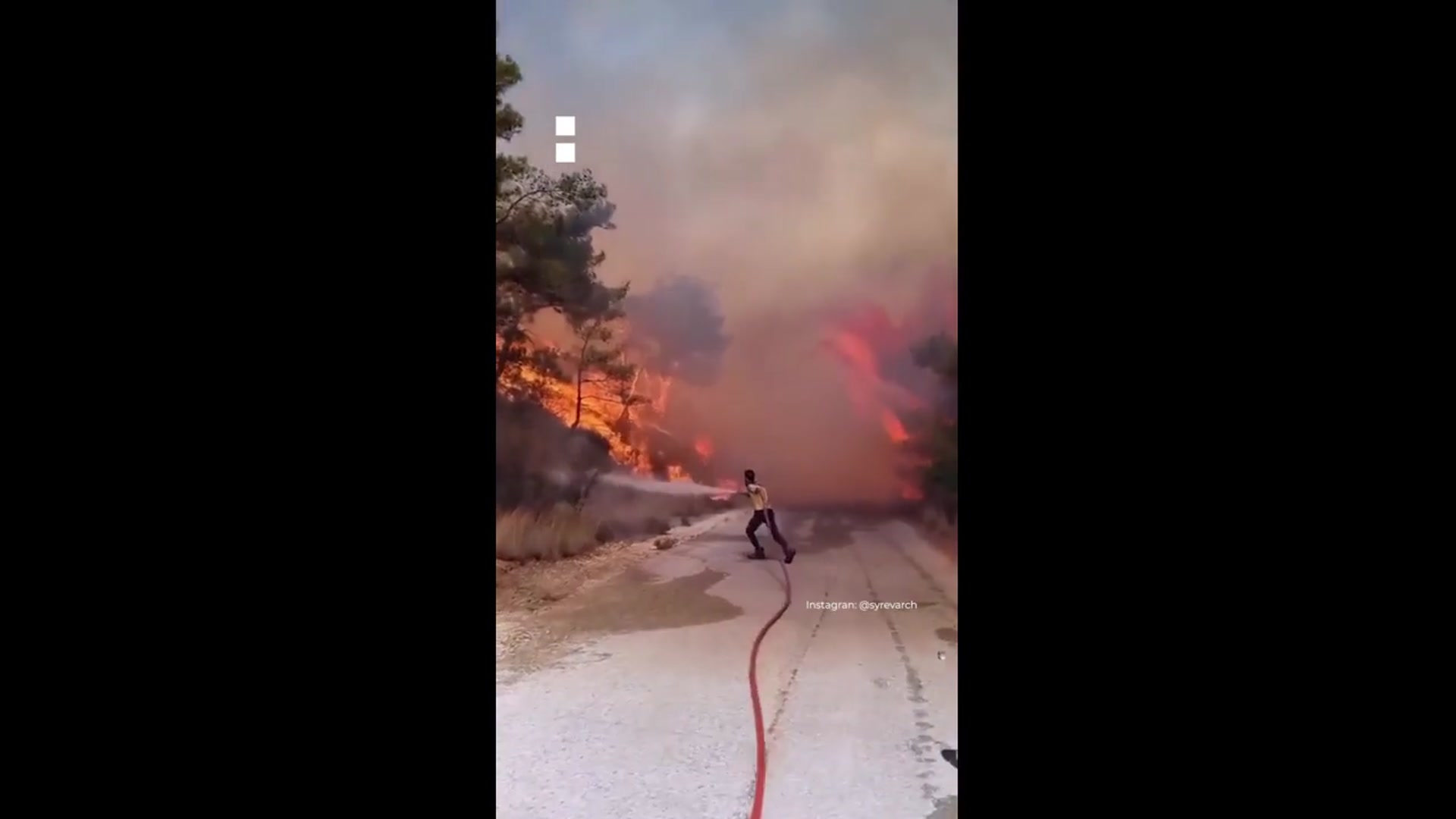 'Video thumbnail for Emergency workers battle wildfires in Syria'