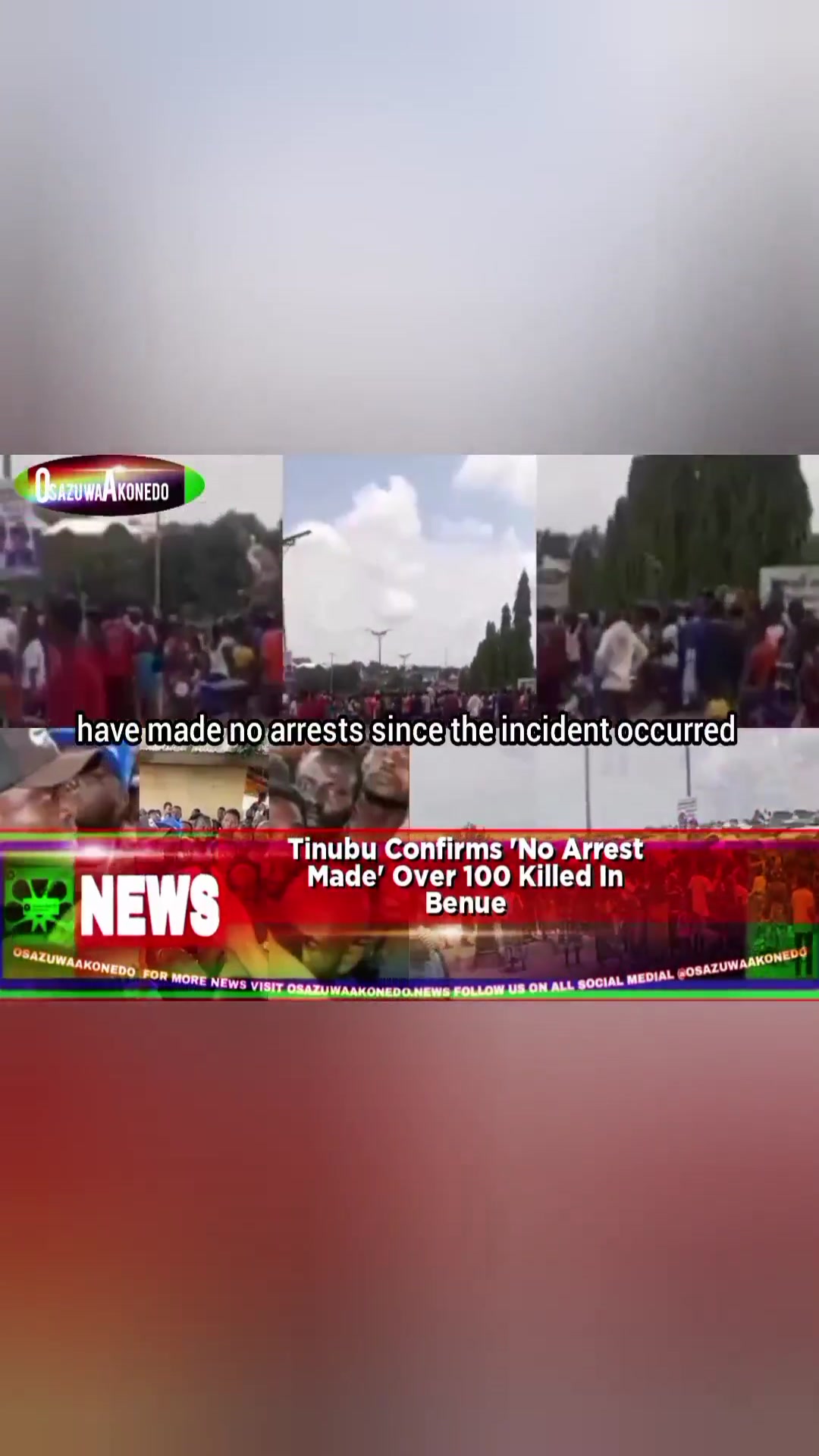'Video thumbnail for Tinubu Confirms 'No Arrest Made' Over 100 Killed In Benue '