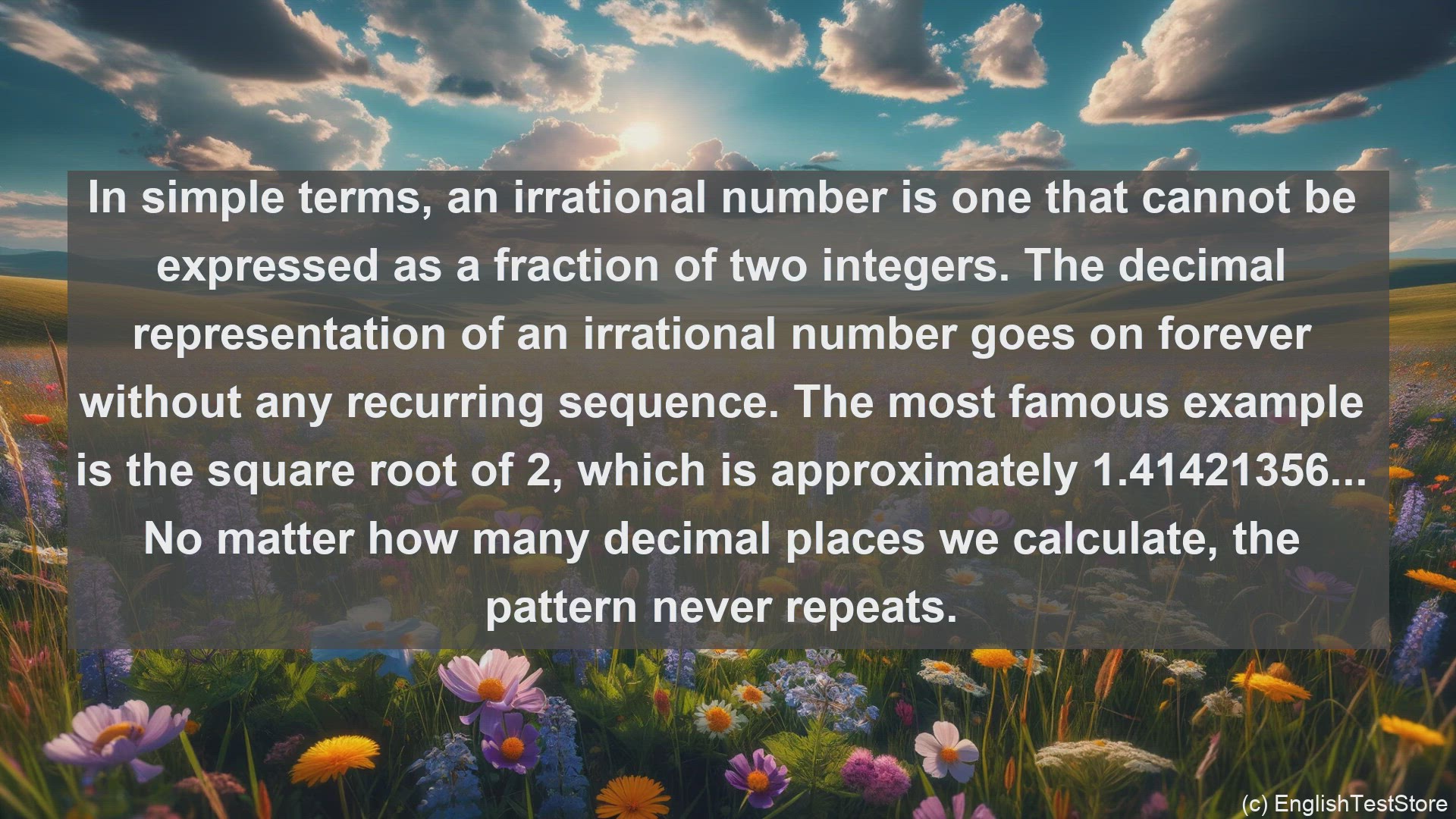 'Video thumbnail for Irrational number in science  definition and examples'