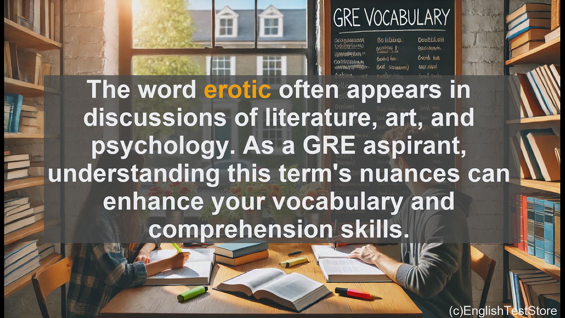'Video thumbnail for GRE Vocabulary Lesson: Exploring the Nuances of the Word 'Erotic''