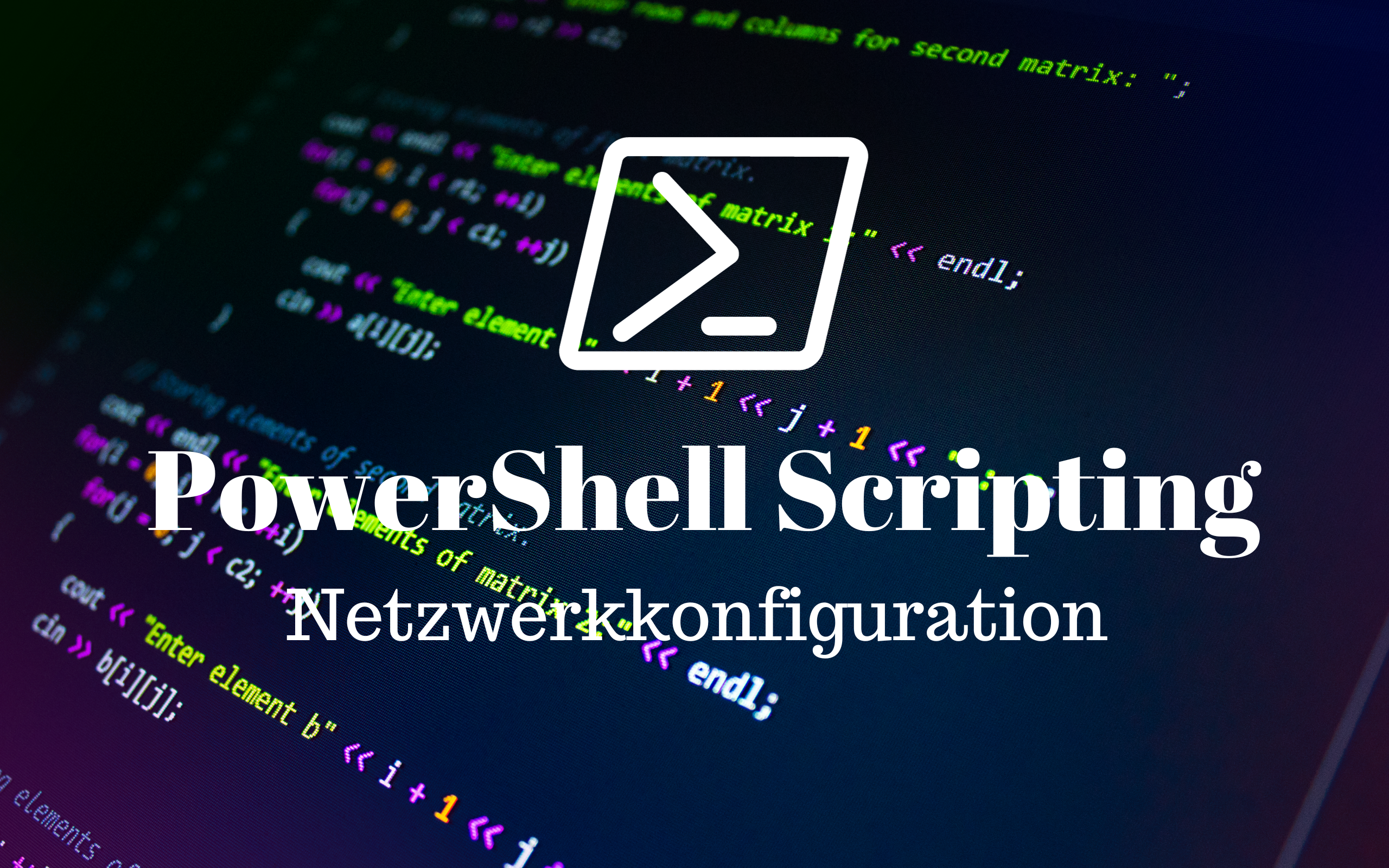 Video thumbnail for How To - Windows PowerShell Netzwerkkonfiguration