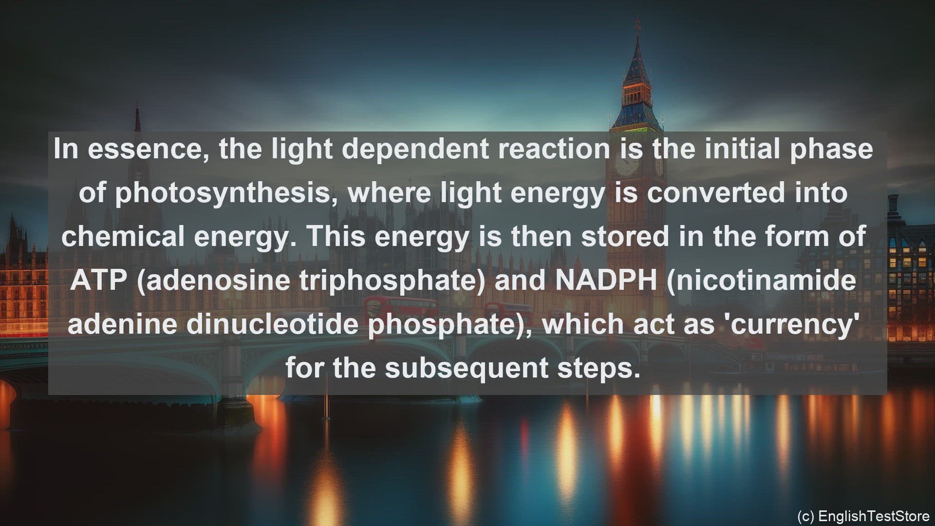 'Video thumbnail for Light dependent reaction in science  definition and examples'