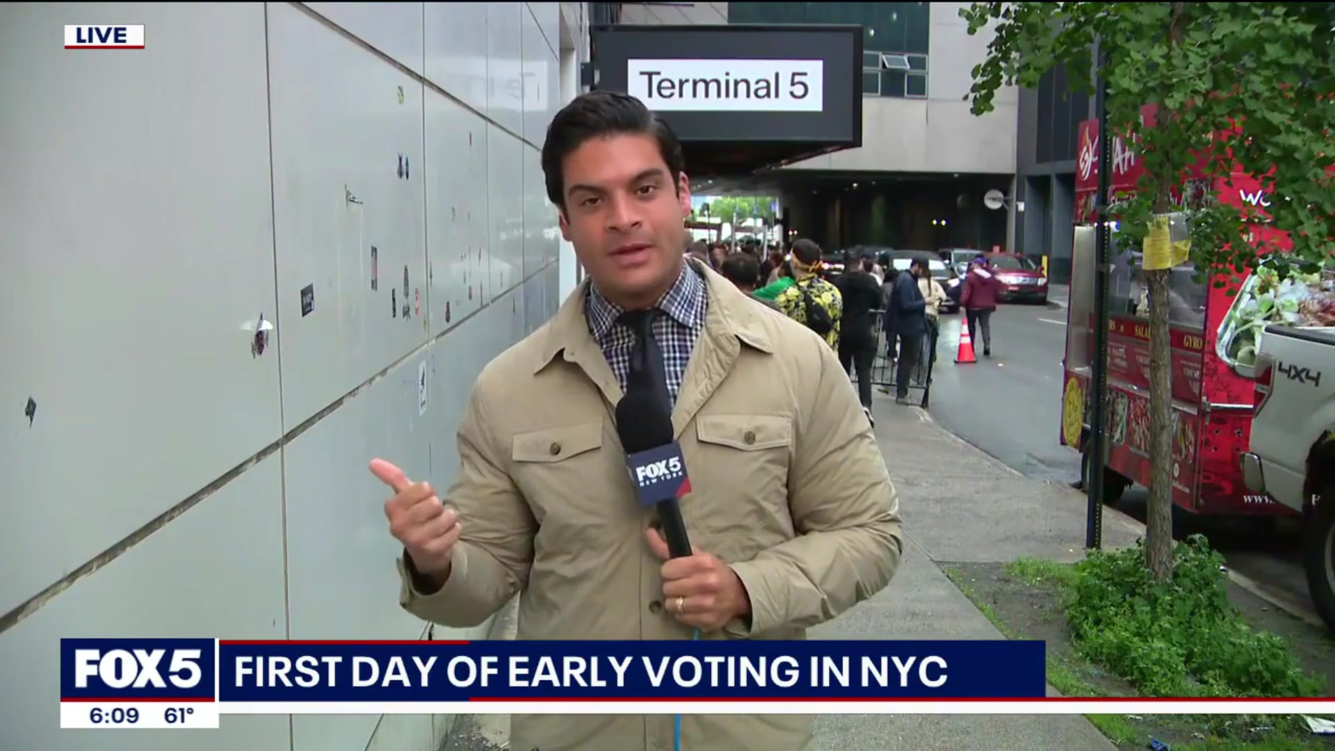 'Video thumbnail for First day of early voting in NYC'