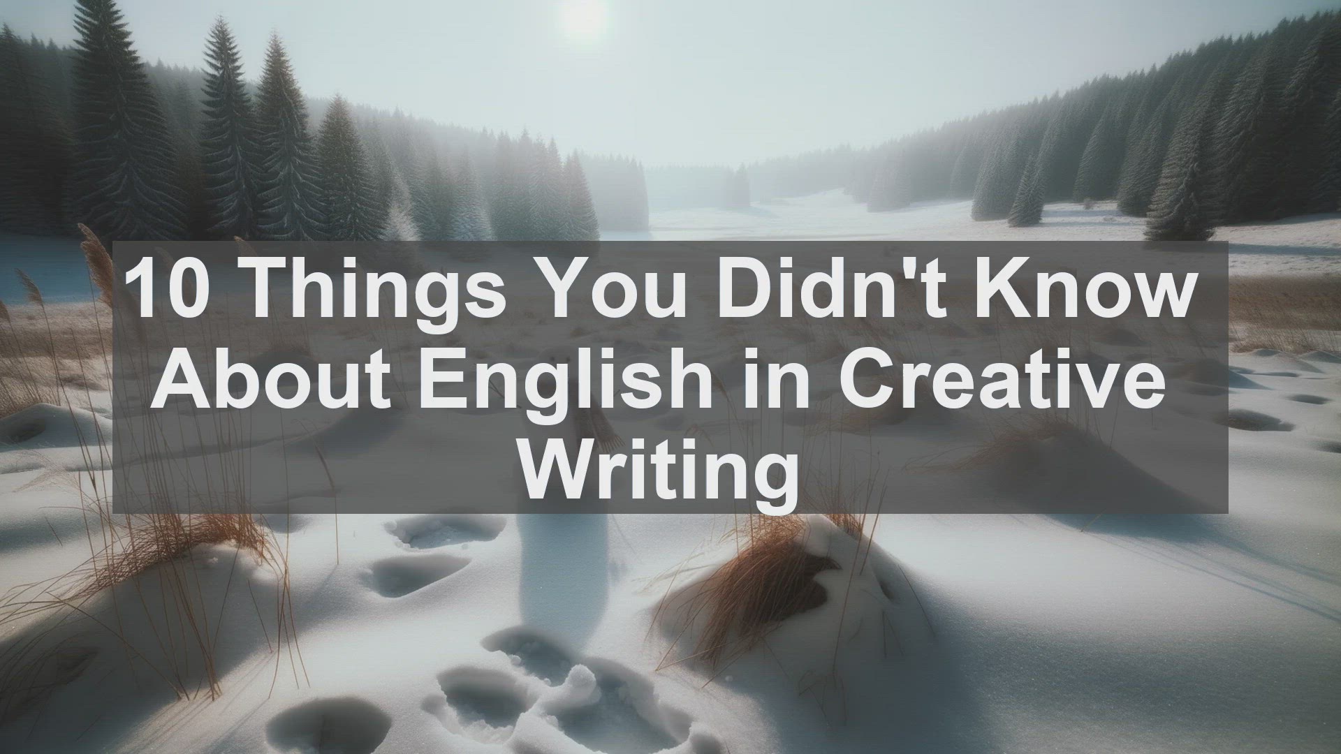 'Video thumbnail for 10 Things You Didn't Know About English in Creative Writing '