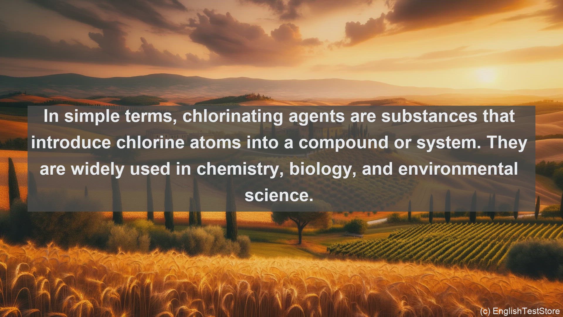 'Video thumbnail for Chlorinating agent in science  definition and examples'