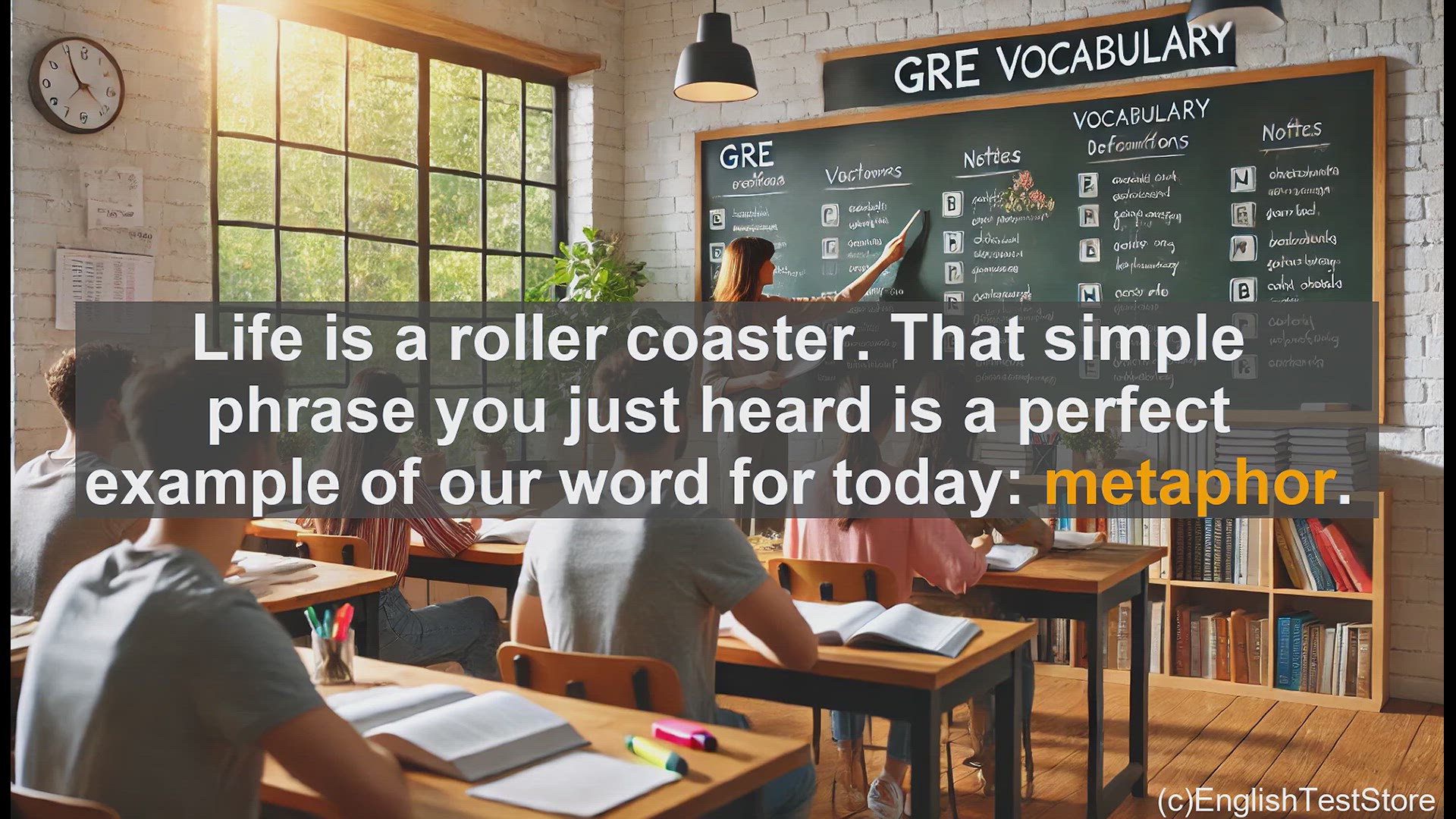 'Video thumbnail for GRE Vocabulary Lesson: Metaphors - Unlocking the Power of Figurative Language'