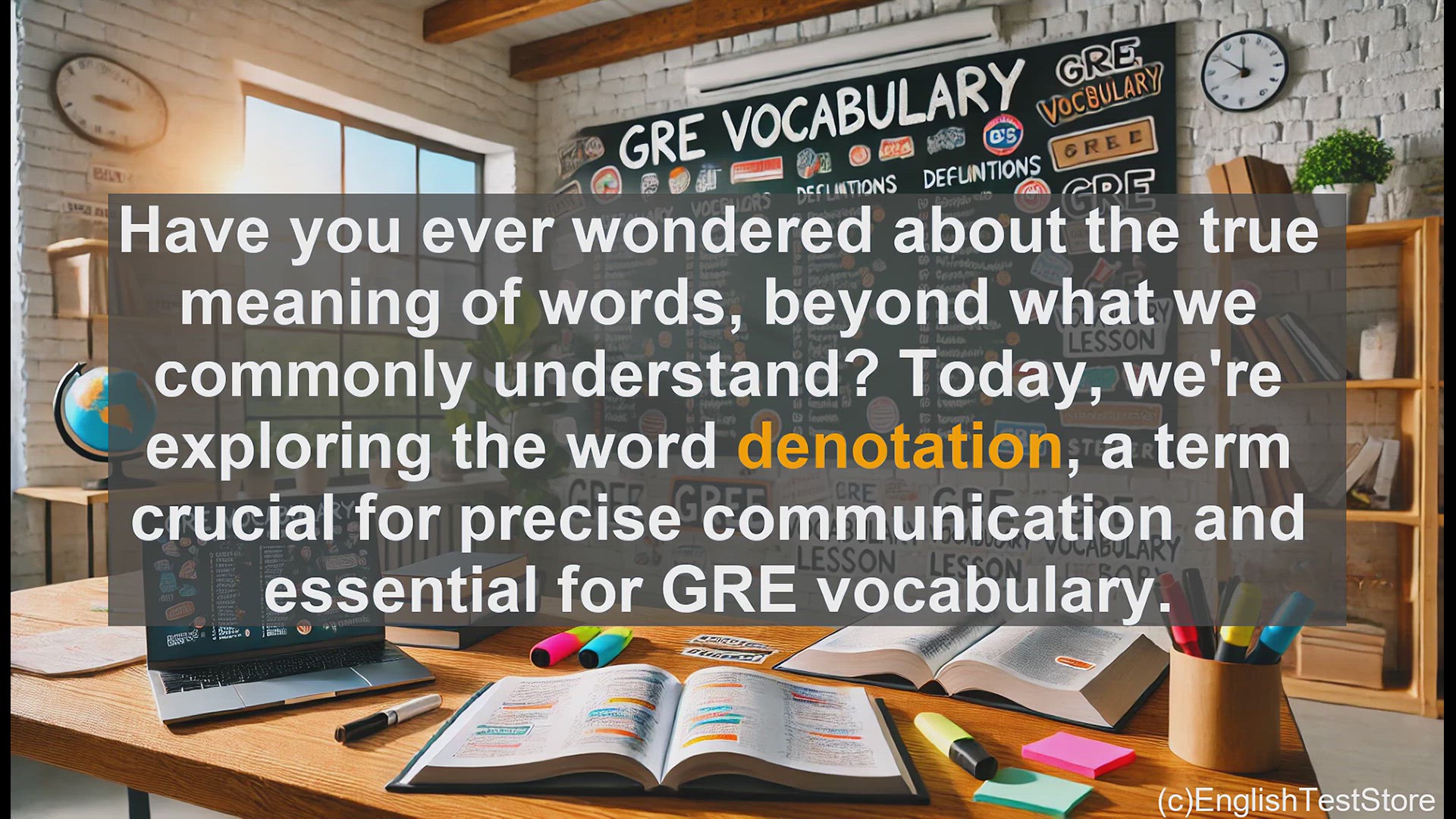 'Video thumbnail for GRE Vocabulary Lesson: Exploring the Meaning of Denotation - A Key to Precise Communication'