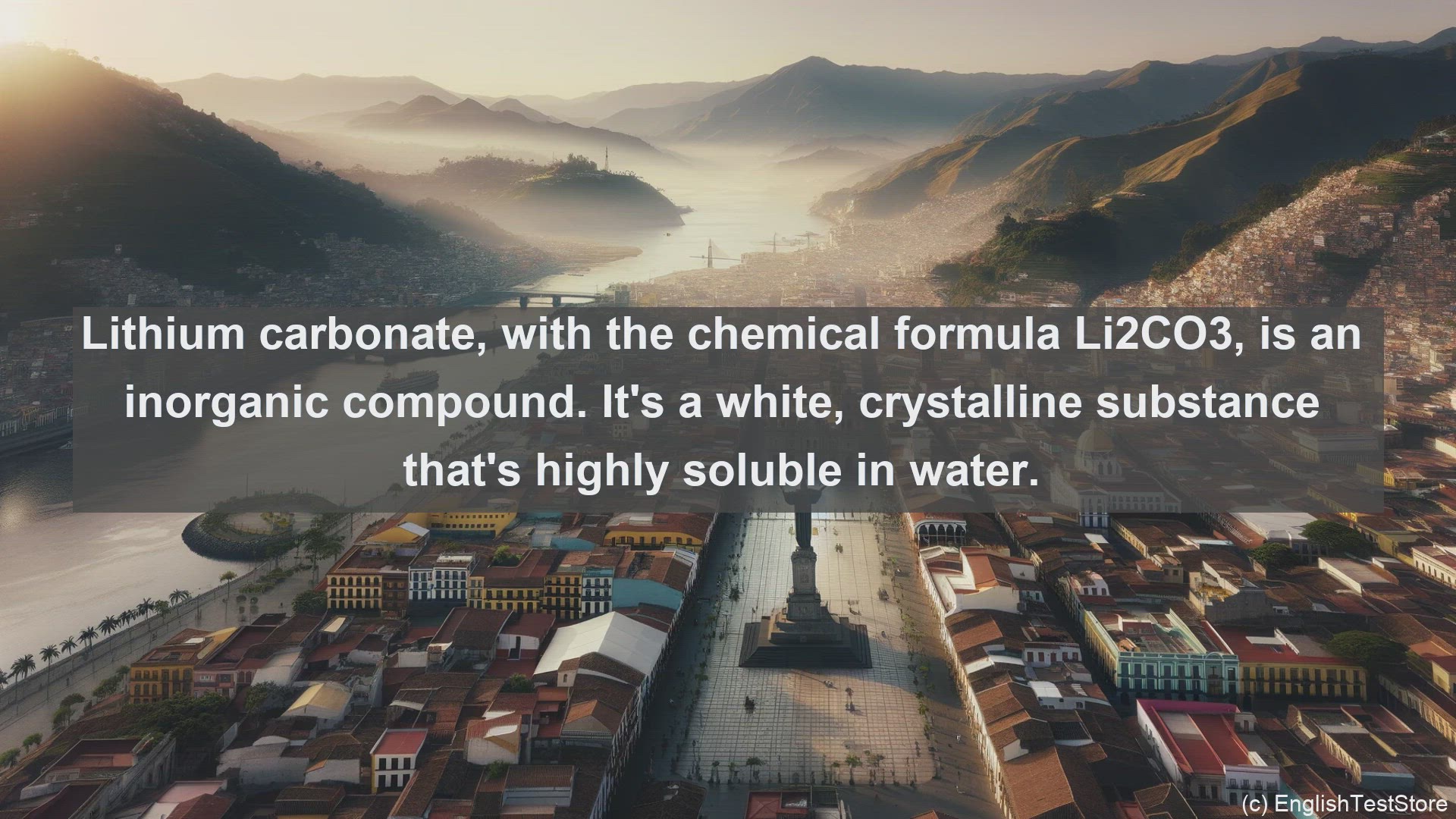 'Video thumbnail for Lithium carbonate in science  definition and examples'
