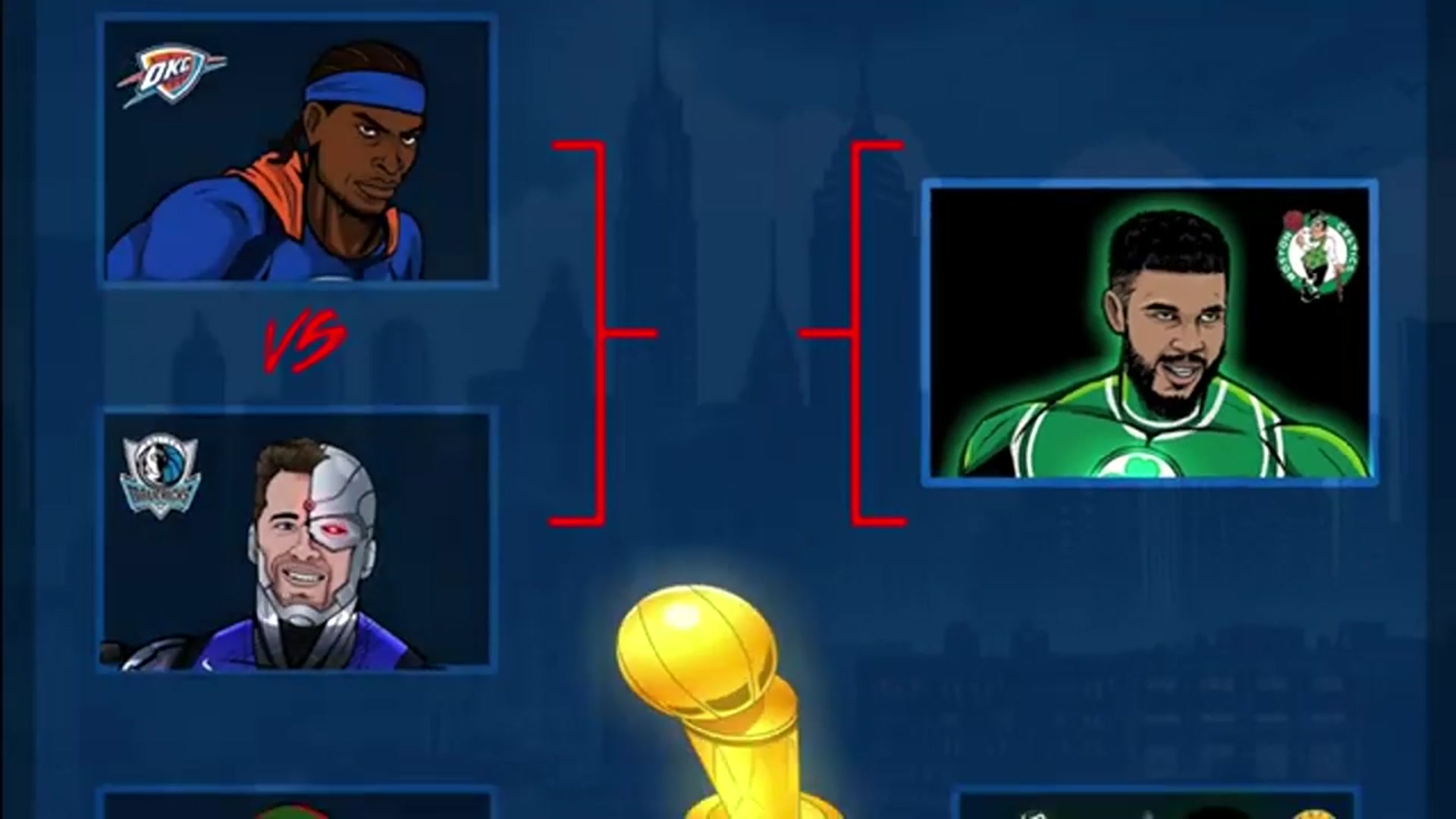 'Video thumbnail for heatcheck: nba conference semifinal superhero matchups'
