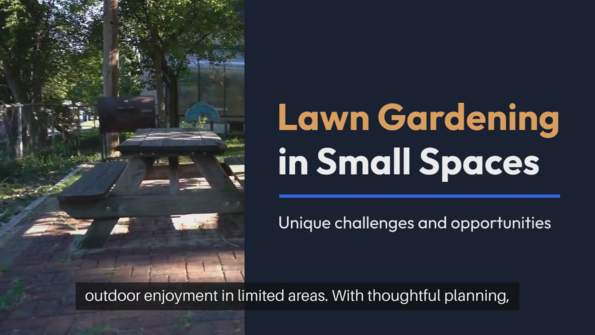 'Video thumbnail for Lawn Gardening in Small Spaces'