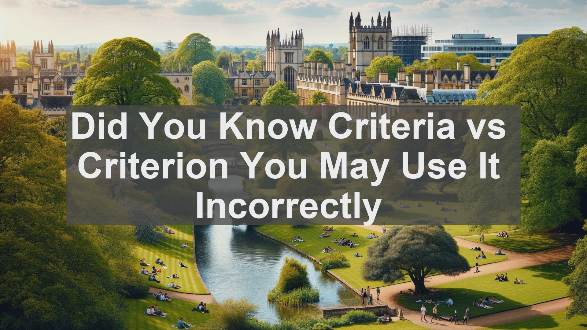 'Video thumbnail for Did You Know Criteria vs Criterion You May Use It Incorrectly '