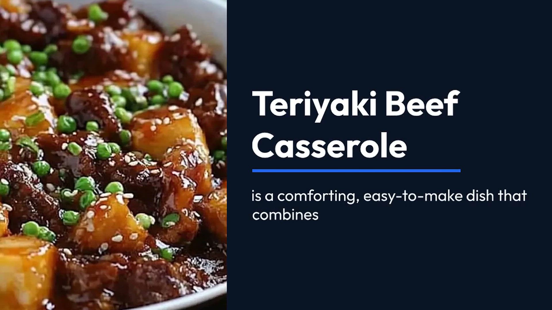 Video thumbnail for Easy Teriyaki Beef Casserole