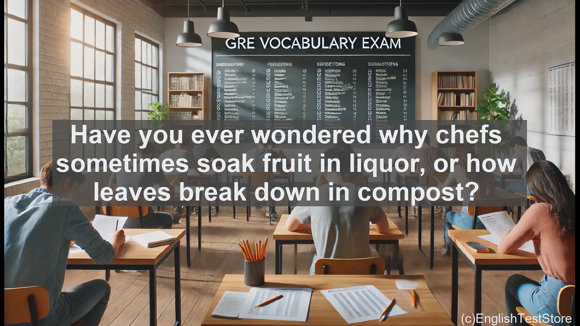 'Video thumbnail for GRE Vocabulary Lesson: Exploring the Culinary and Natural Meaning of Macerate'