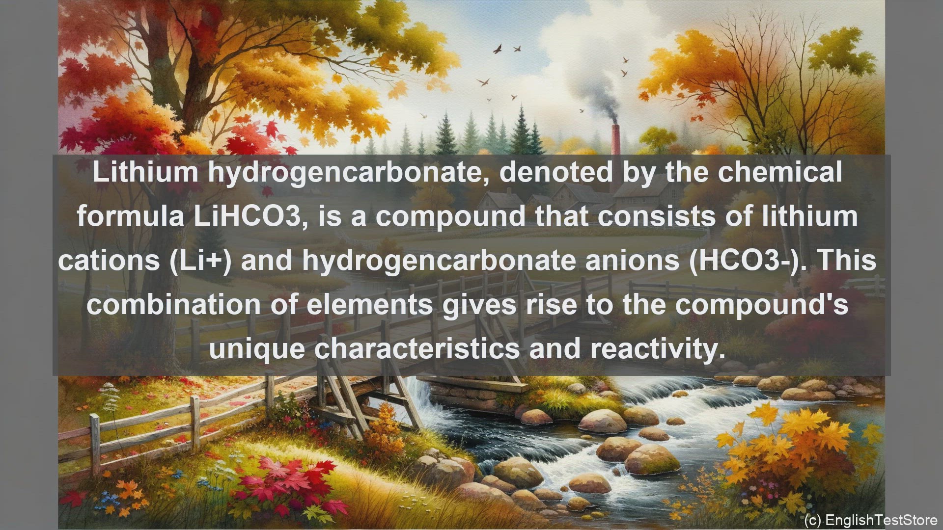 'Video thumbnail for Lithium hydrogencarbonate in science  definition and examples'