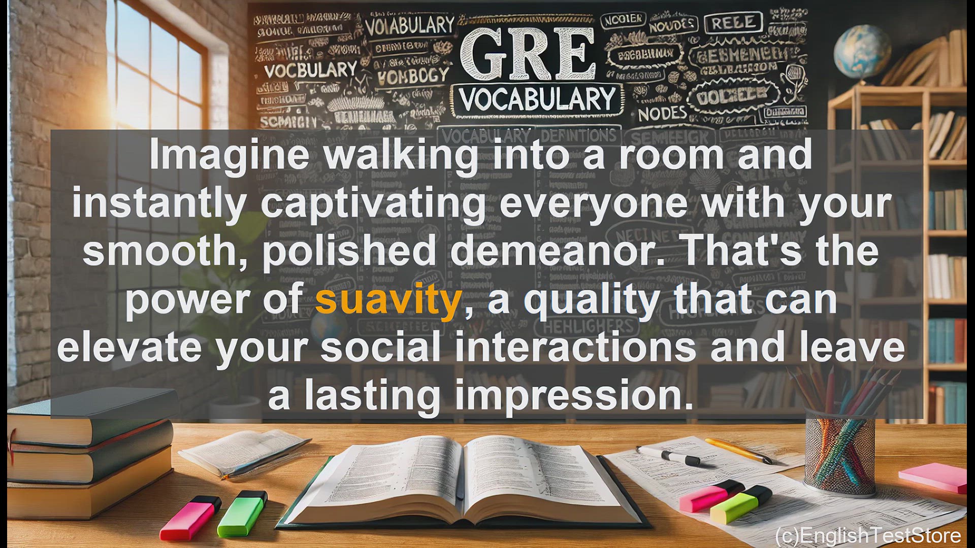 'Video thumbnail for GRE Vocabulary Lesson: Mastering Suavity - Elevating Your Social Presence'