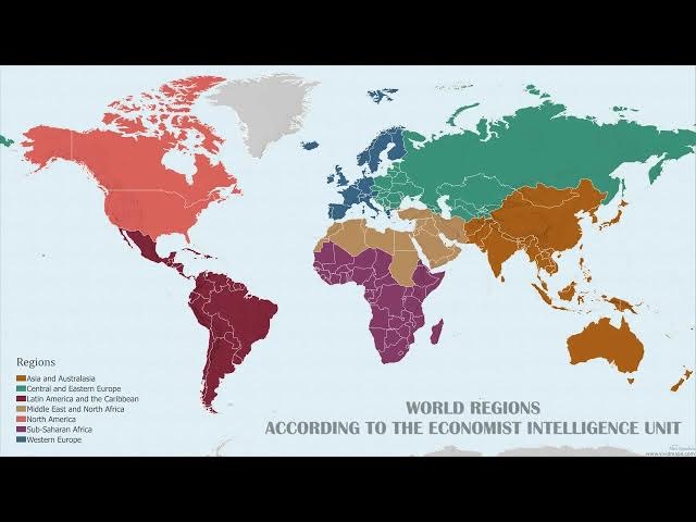 Video thumbnail for World Map Region Definitions