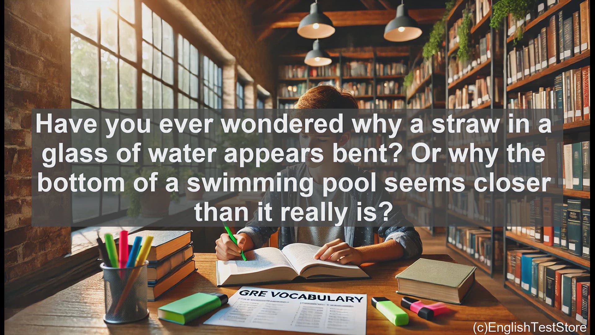 'Video thumbnail for GRE Vocabulary Lesson: Refraction - The Bending of Light'