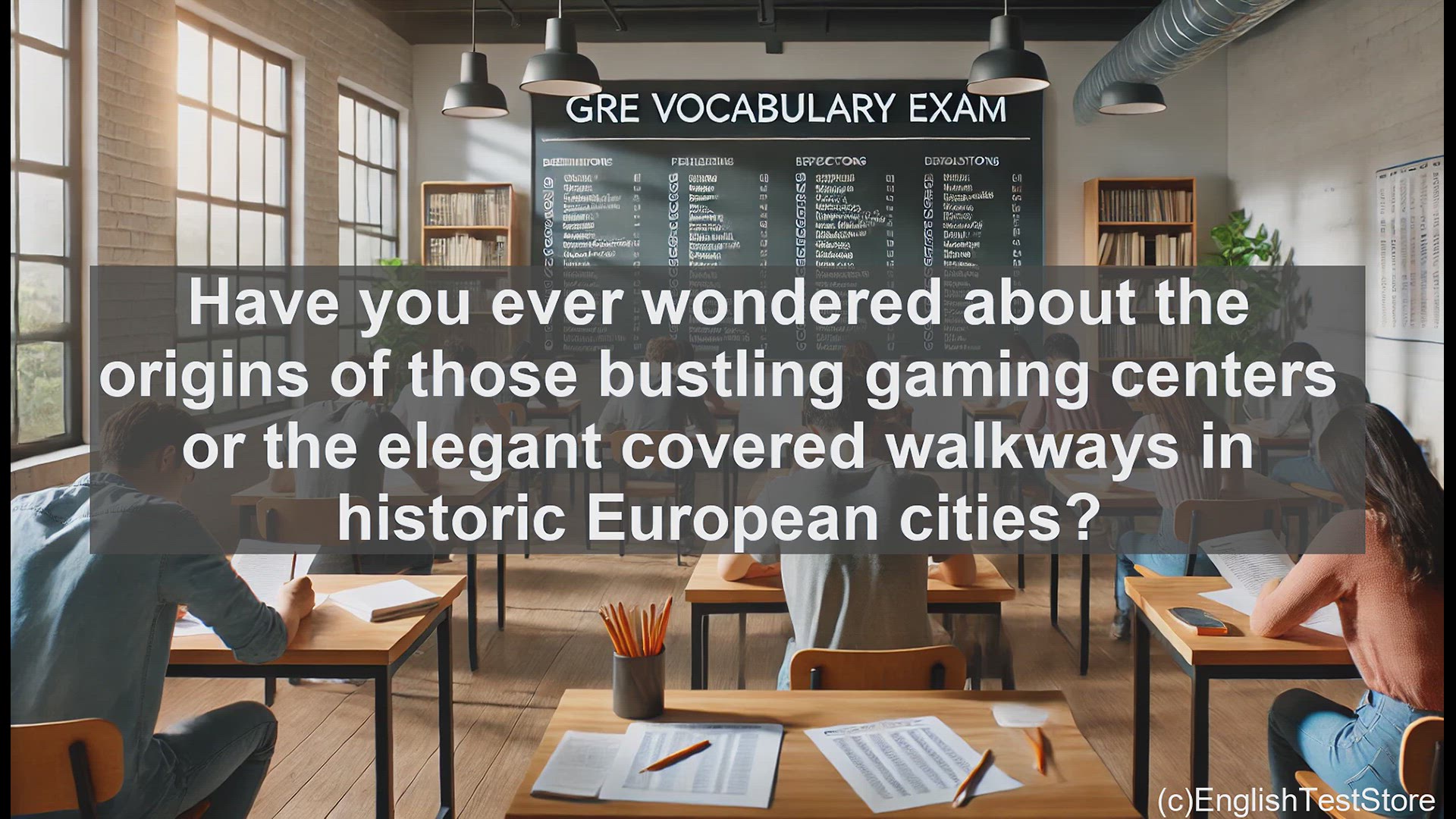 'Video thumbnail for GRE Vocabulary Lesson: Exploring the Versatile Word 'Arcade''