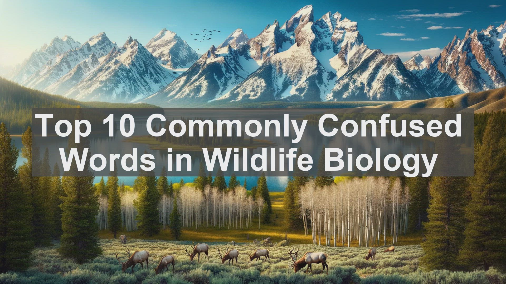 'Video thumbnail for Top 10 Commonly Confused Words in Wildlife Biology'