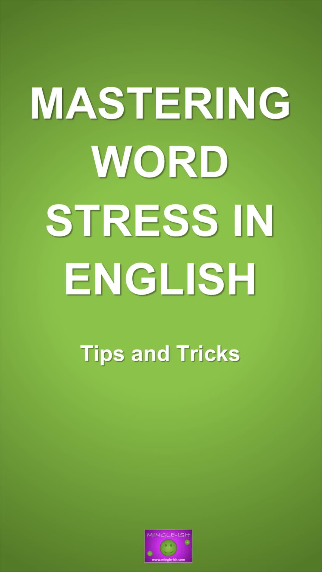 'Video thumbnail for Mastering Word Stress in English: Tips and Tricks'