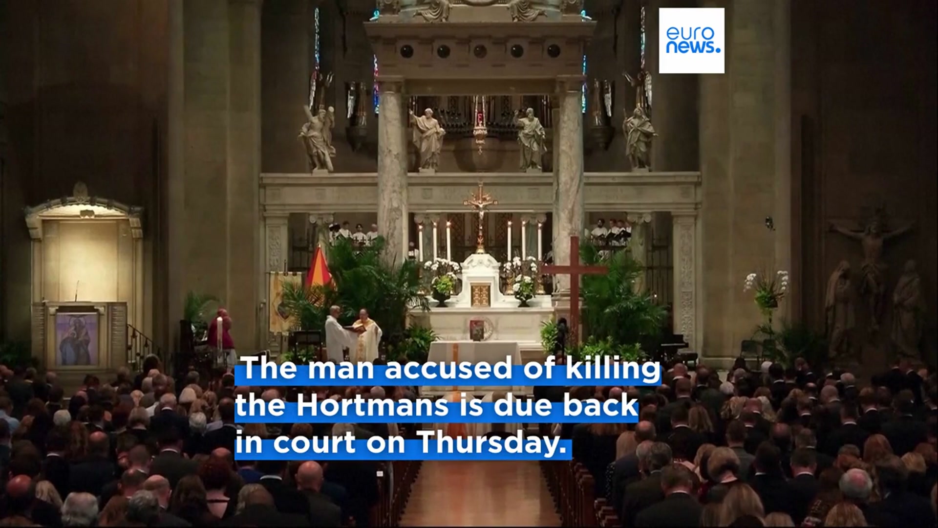 'Video thumbnail for Biden, Harris and Walz attend funeral for former Minnesota House Speaker Melissa Hortman'