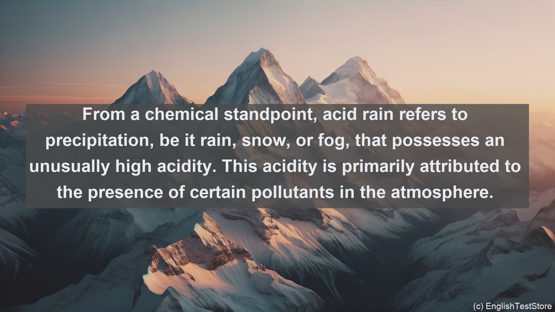 'Video thumbnail for Acid rain in science  definition and examples'