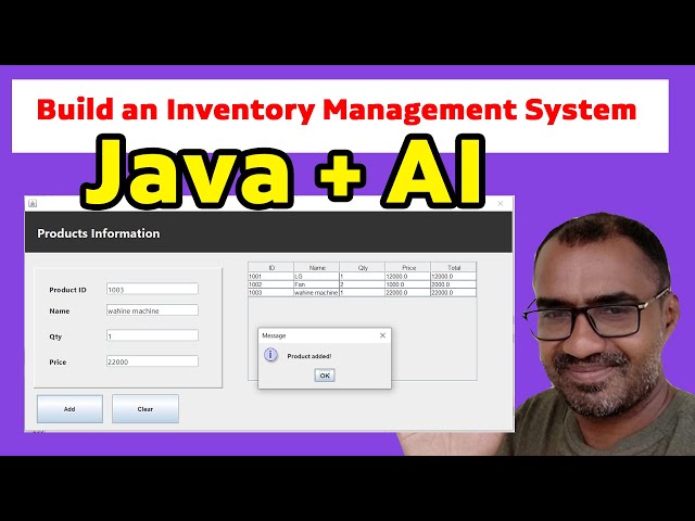 Video thumbnail for Build an Inventory Management System with AI in Java Swing – Step-by-Step Tutorial!
