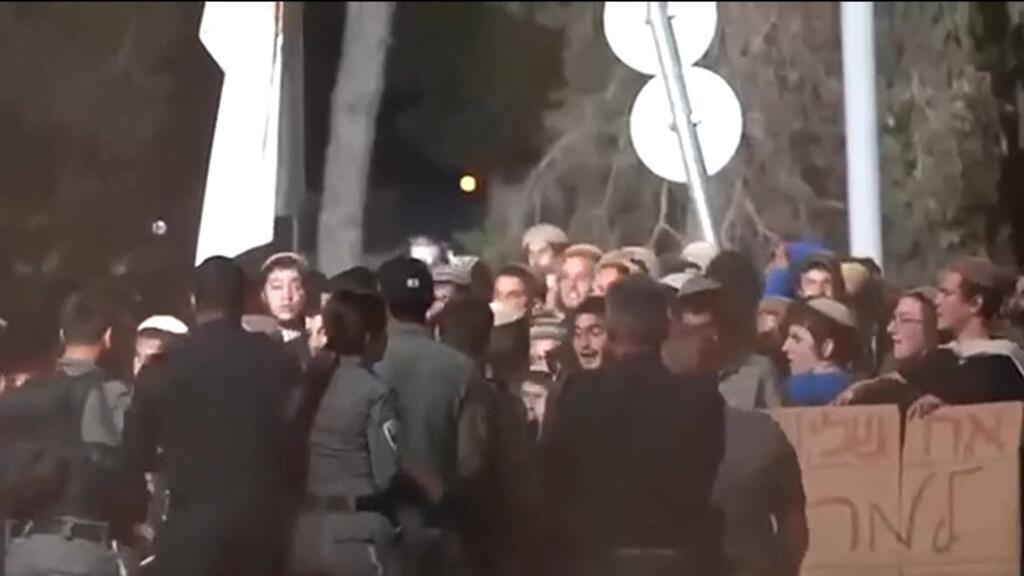 'Video thumbnail for Israeli settlers rampage at a military base in the West Bank'