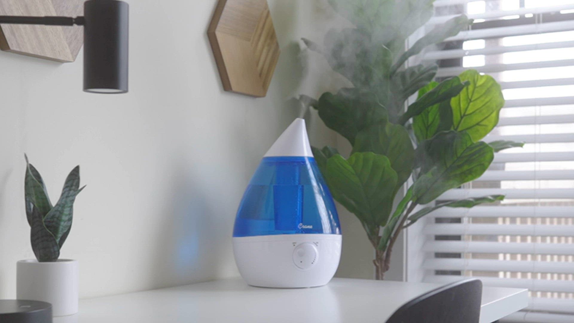 'Video thumbnail for Crane Ultrasonic Cool Mist Humidifiers for Bedroom, Baby Nursery, Kids Room'