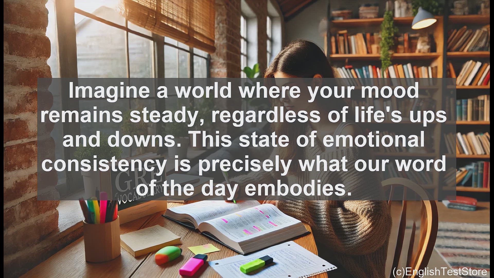 'Video thumbnail for GRE Vocabulary Lesson: Exploring the Steady and Consistent - Equable'