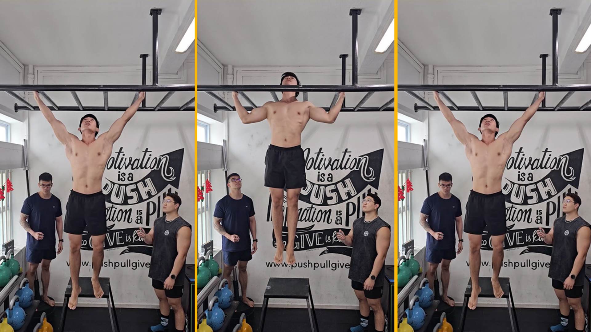 Video thumbnail for Most neutral grip pull ups in one minute (male) - 56 by Jordan See