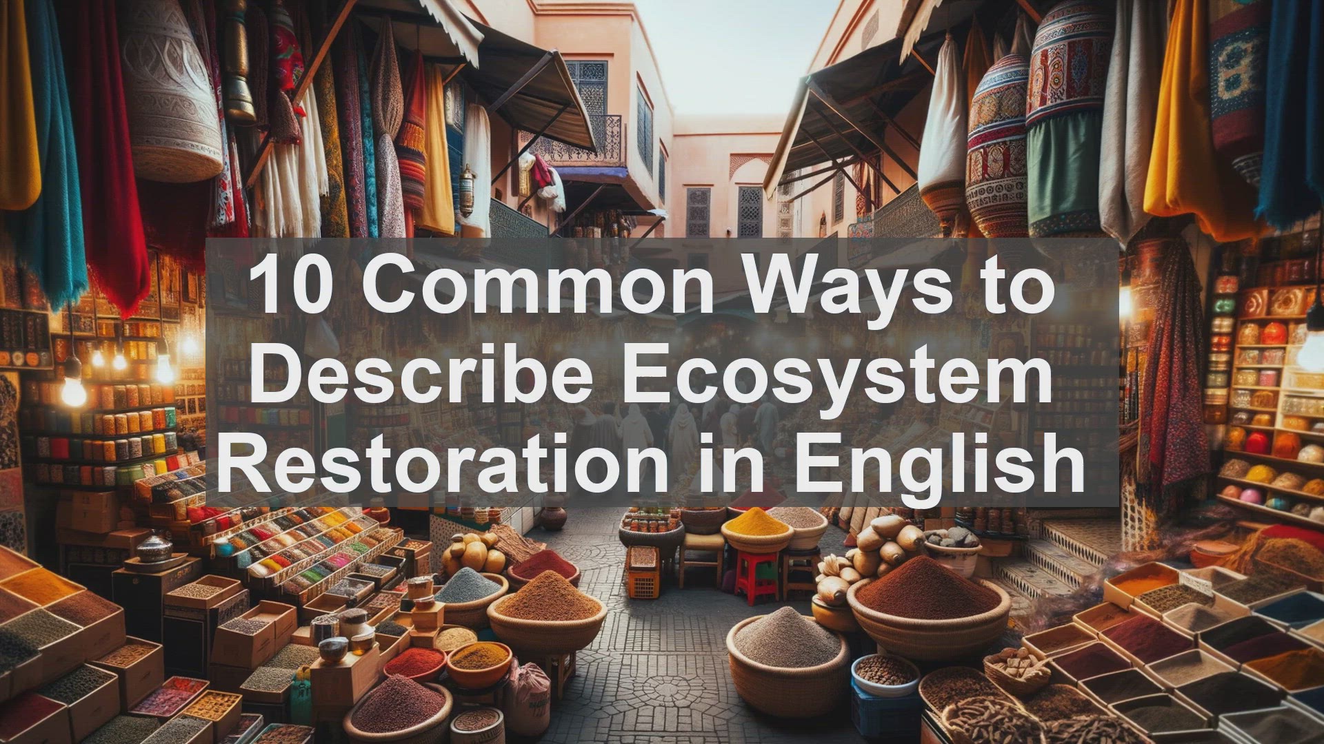'Video thumbnail for 10 Common Ways to Describe Ecosystem Restoration in English '