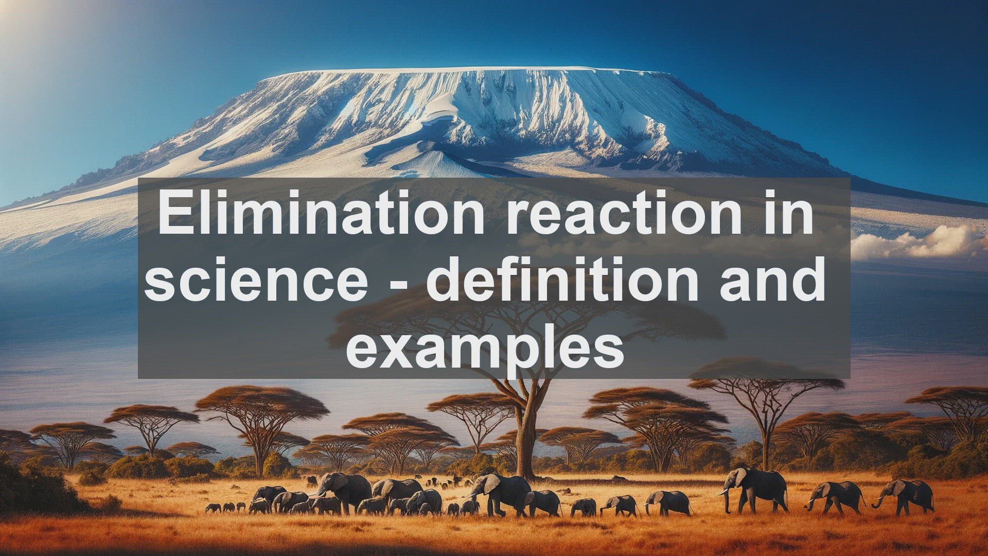 'Video thumbnail for Elimination reaction in science  definition and examples'