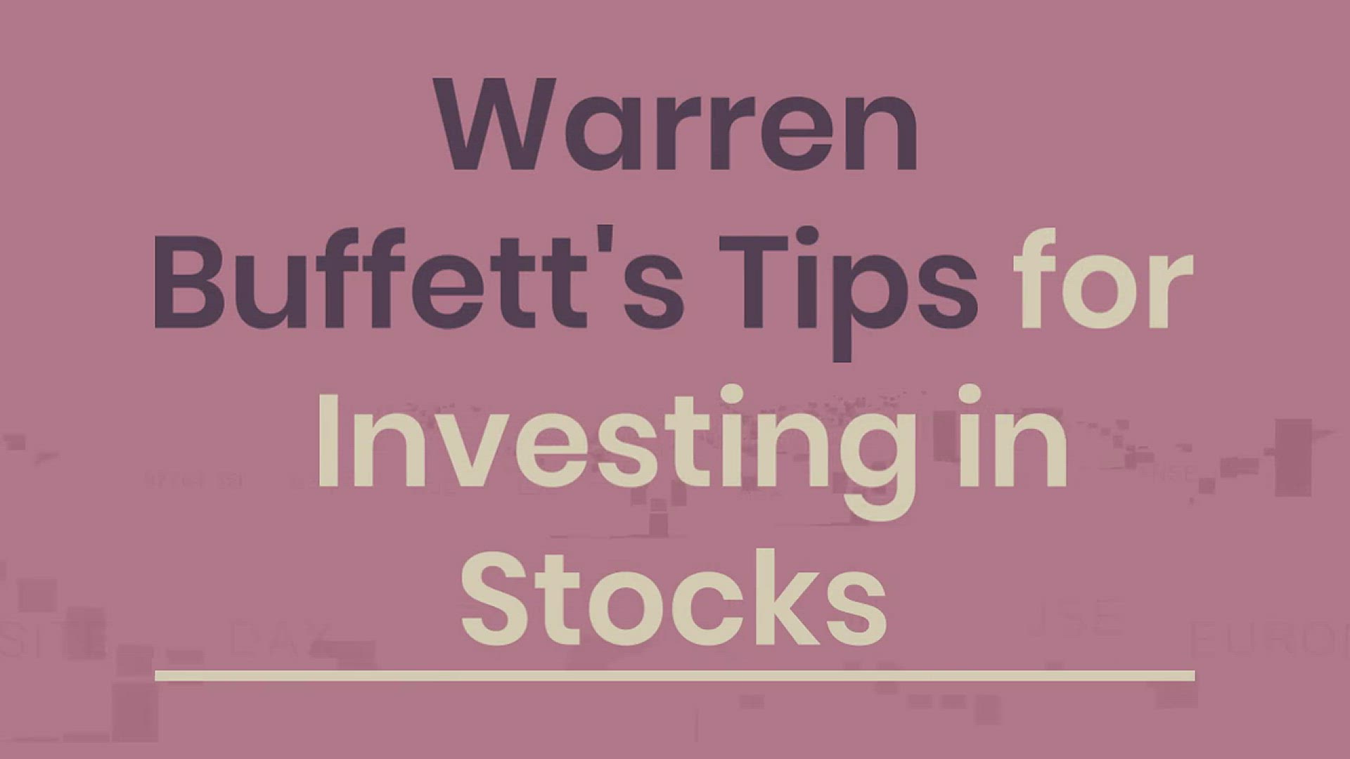 'Video thumbnail for Warren Buffett's Tips for Investing in Stocks'