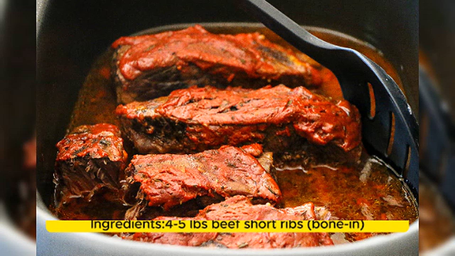 'Video thumbnail for Tender Slow Cooker Beef Short Ribs'