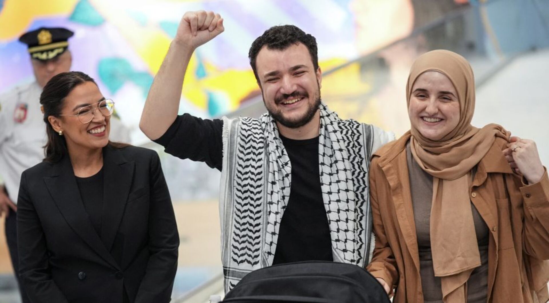 'Video thumbnail for Mahmoud Khalil vows to continue to ‘speak up for Palestine’ after release'