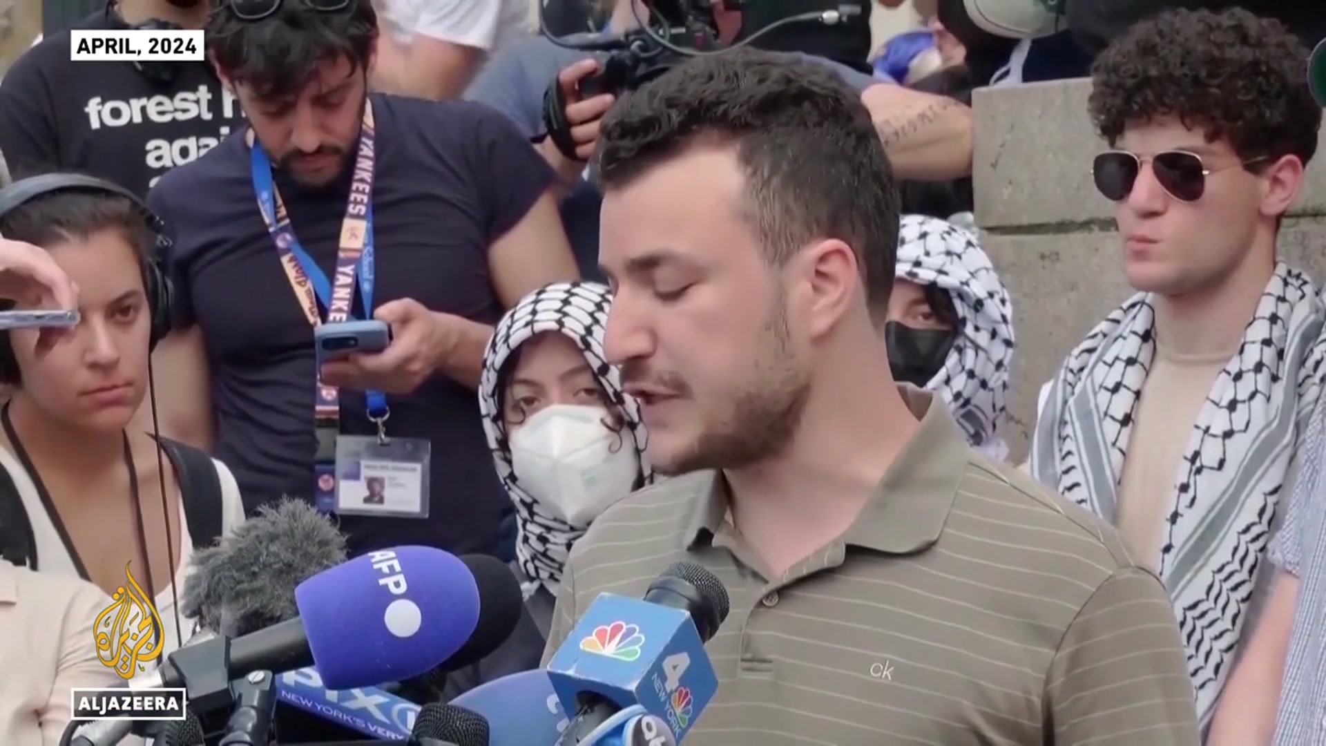 'Video thumbnail for Mahmoud Khalil vows to continue to ‘speak up for Palestine’ after release'
