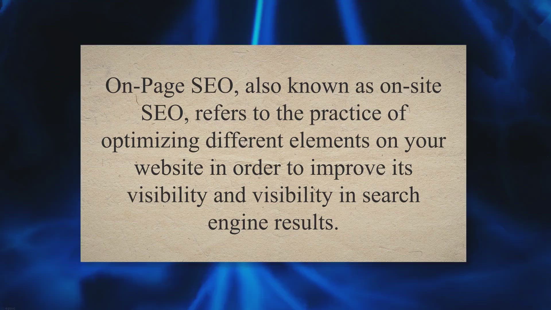 Video thumbnail for Getting Started with On-Page SEO: Essential Elements and Optimization Tips for Beginners