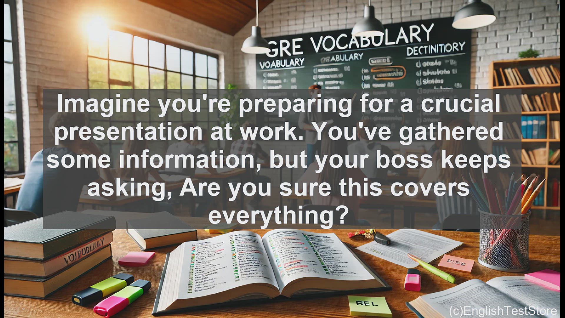 'Video thumbnail for GRE Vocabulary Lesson: Mastering the Comprehensive Vocabulary for Success'
