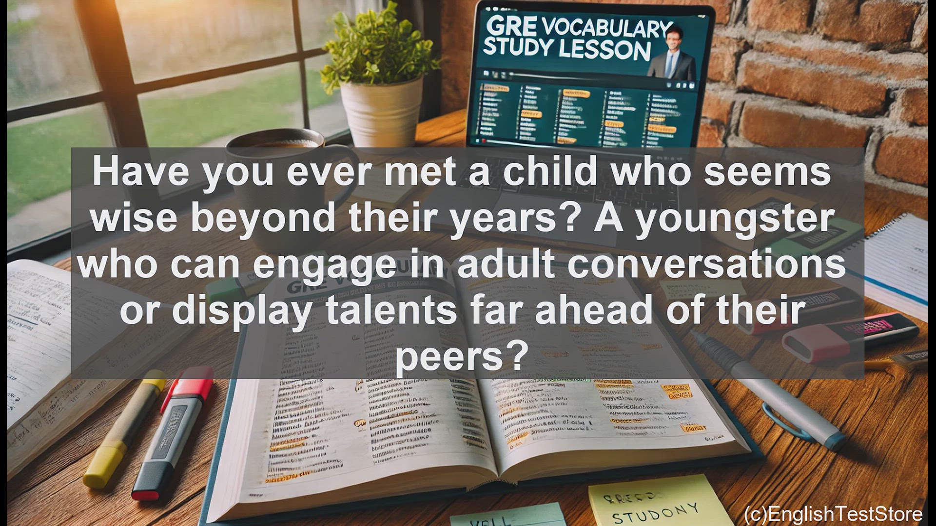 'Video thumbnail for GRE Vocabulary Lesson: Exploring the Fascinating Word 'Precocious''