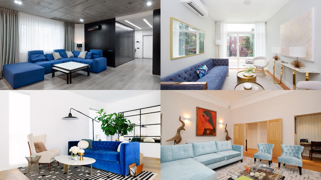 'Video thumbnail for 61 Dark & Light Blue Couch Living Room Ideas'