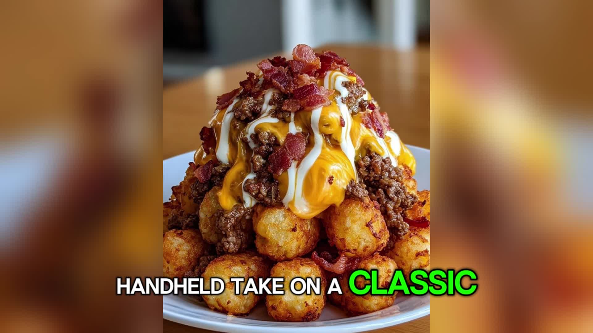 Video thumbnail for Bacon Cheeseburger Stuffed Tater Tot Cones