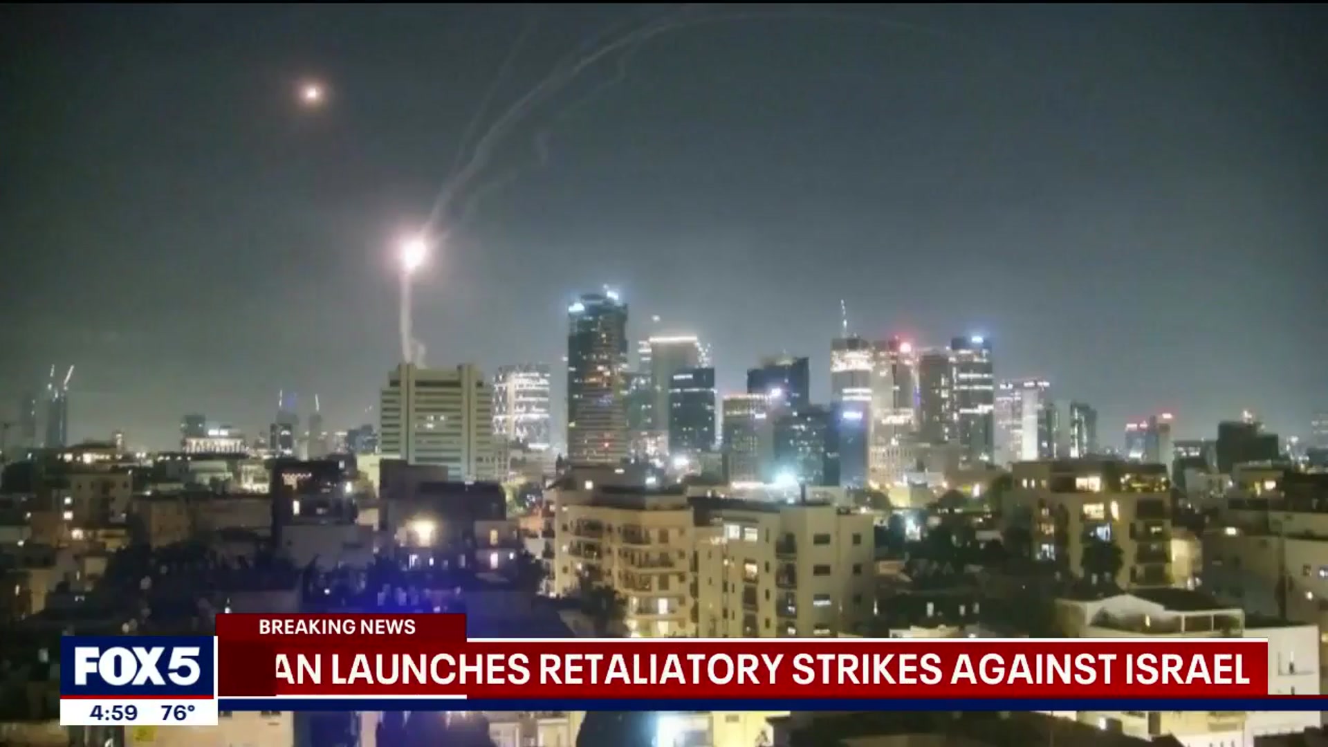 'Video thumbnail for Iran launches retaliatory strikes against Israel'