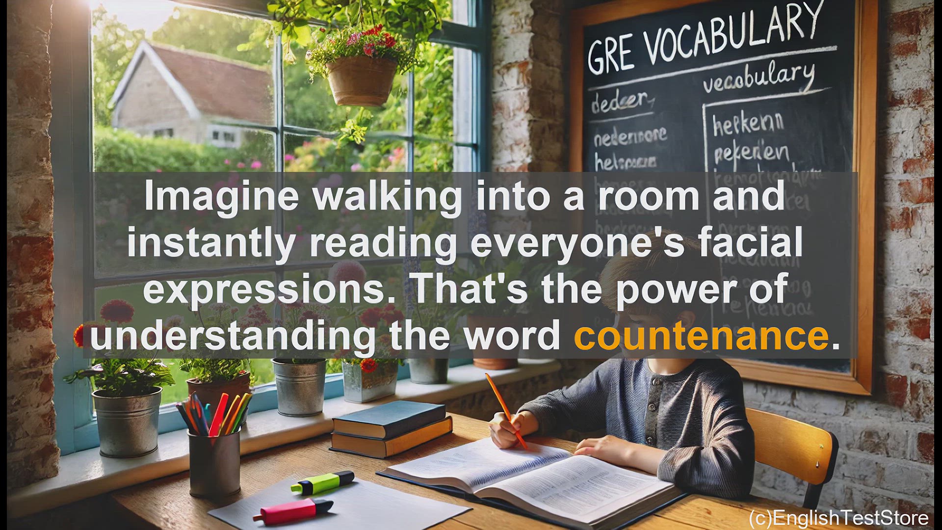 'Video thumbnail for GRE Vocabulary Lesson: Mastering the Versatile Word 'Countenance''