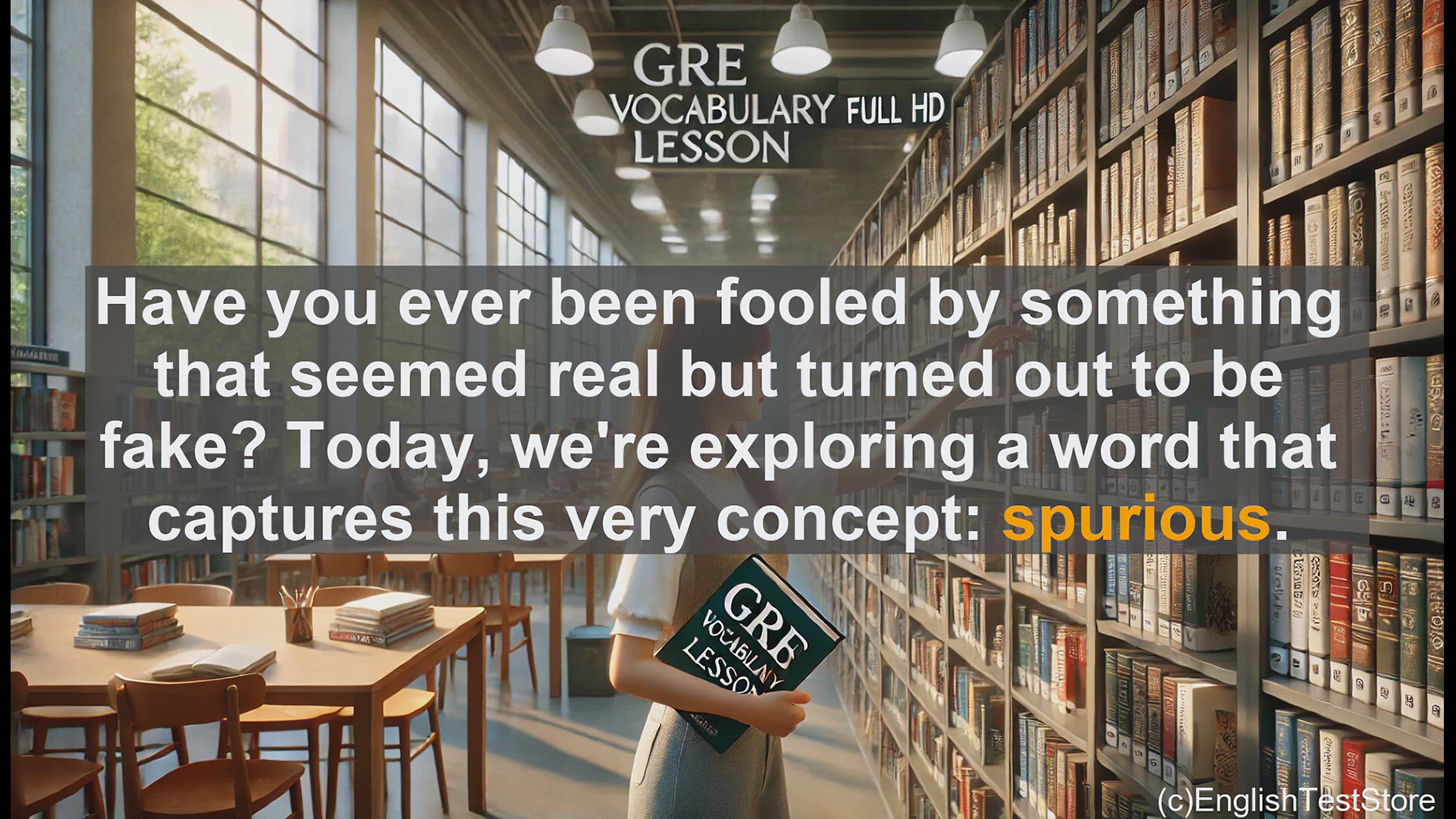 'Video thumbnail for GRE Vocabulary Lesson: Uncovering the Spurious - Exploring Deception and Authenticity'