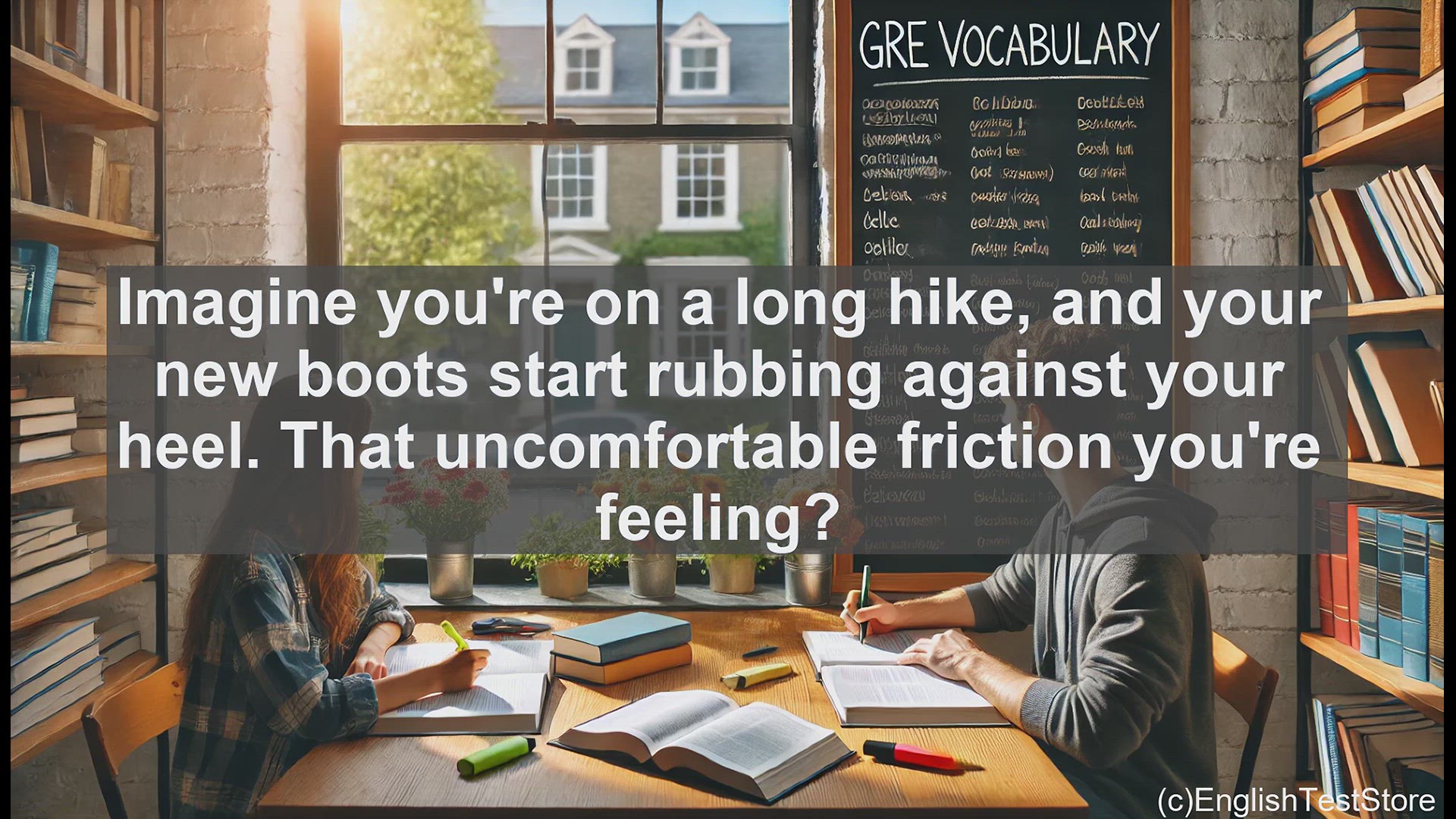'Video thumbnail for GRE Vocabulary Lesson: Chafing - The Friction of Physical and Emotional Discomfort'