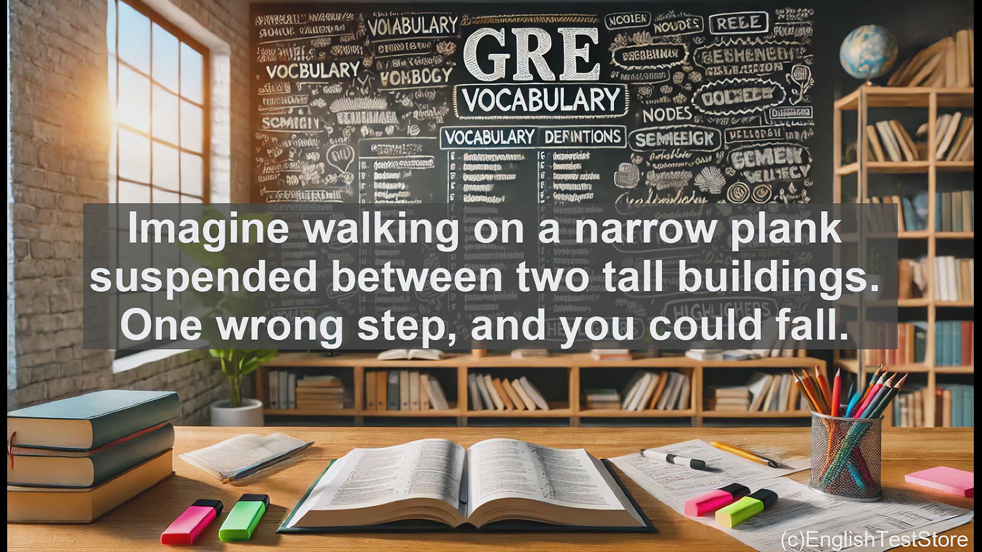'Video thumbnail for GRE Vocabulary Lesson: Exploring the Meaning of 'Precarious''