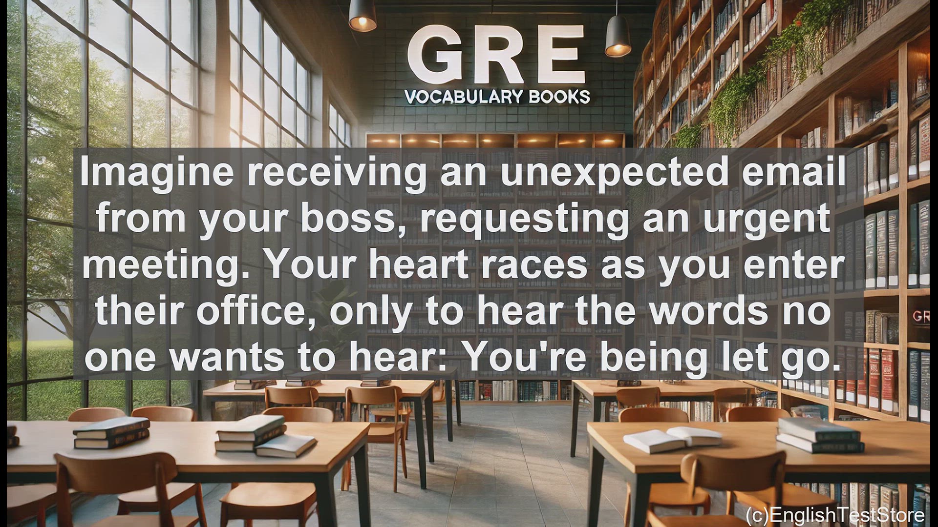 'Video thumbnail for GRE Vocabulary Lesson: Severance - Navigating Job Loss and Compensation'