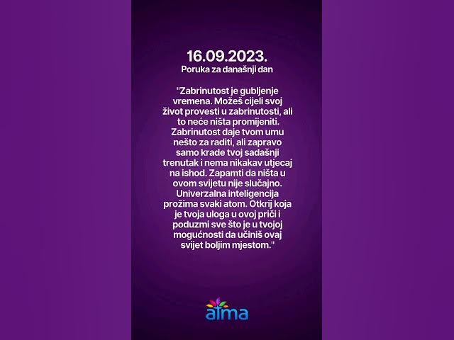 Video thumbnail for ATMA Poruka za današnji dan 16.09.2023. #inspiracija #porukadana #mudrost  #motivacija